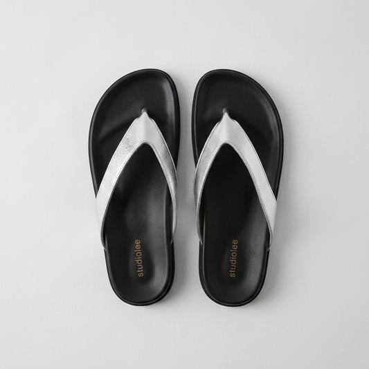 The Elena Sheepskin Comfort Thong Slide Sandals