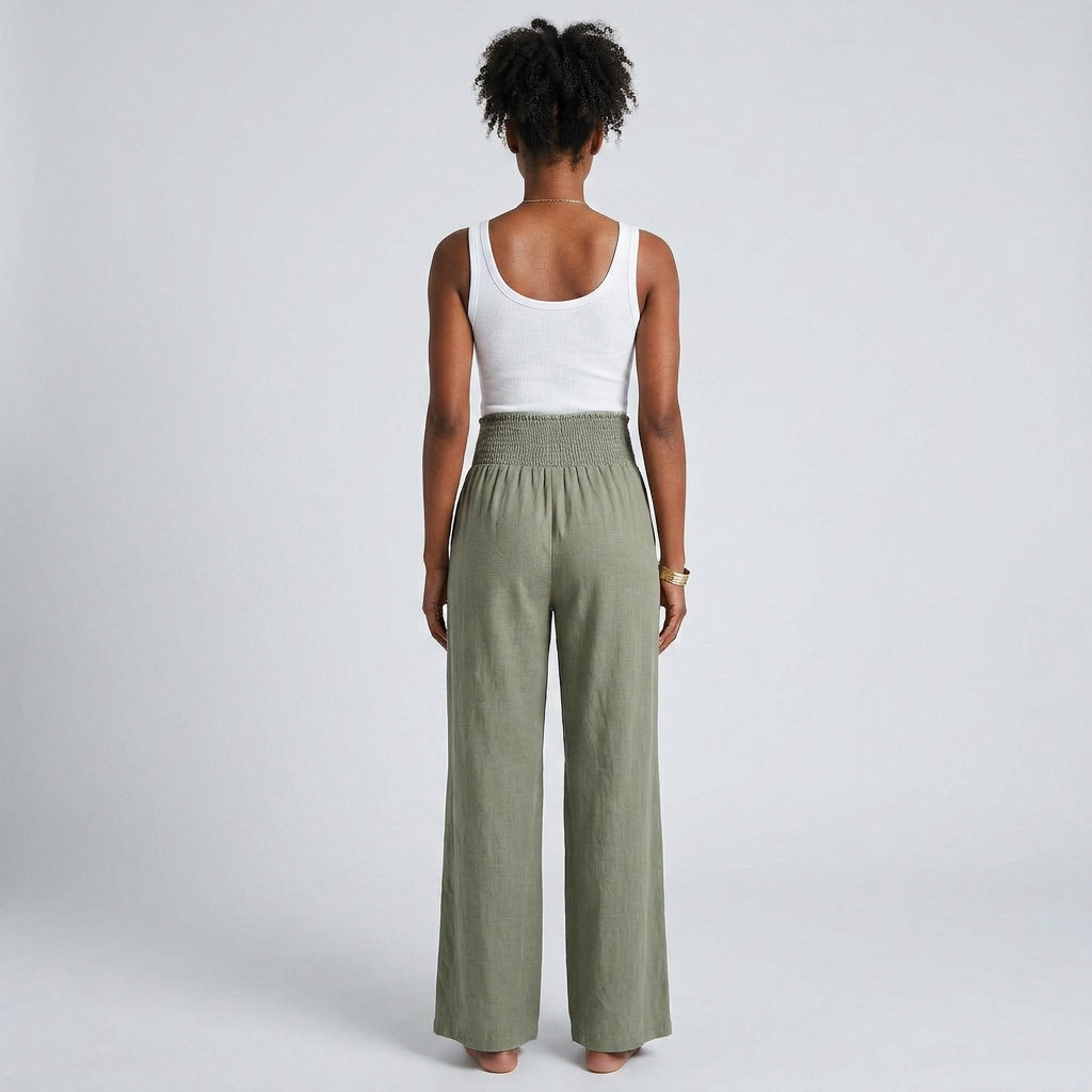 High-Waist Ripped Flare-Leg Denim Jeans
