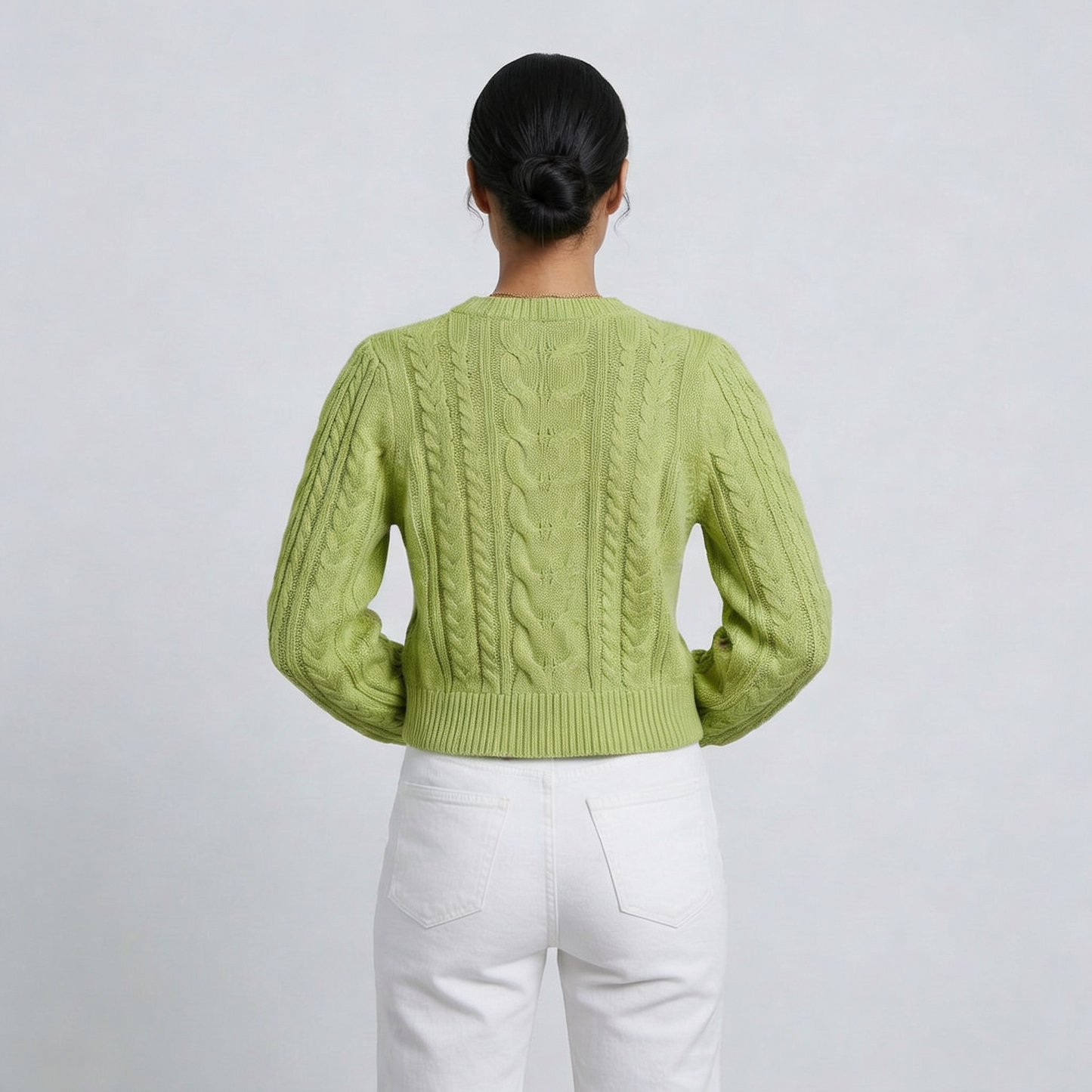 Classic Cable-Knit Crewneck Sweater