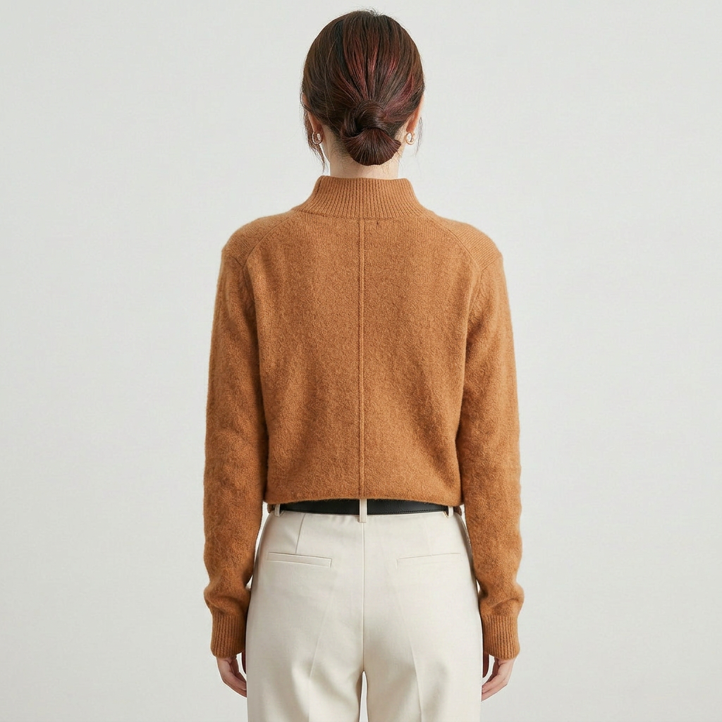 Colorblock Knit Crewneck Long Sleeve Sweater