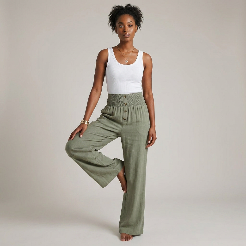 High-Waist Ripped Flare-Leg Denim Jeans