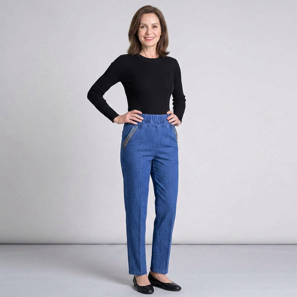Marian Stretch Jeans with Side Pockets