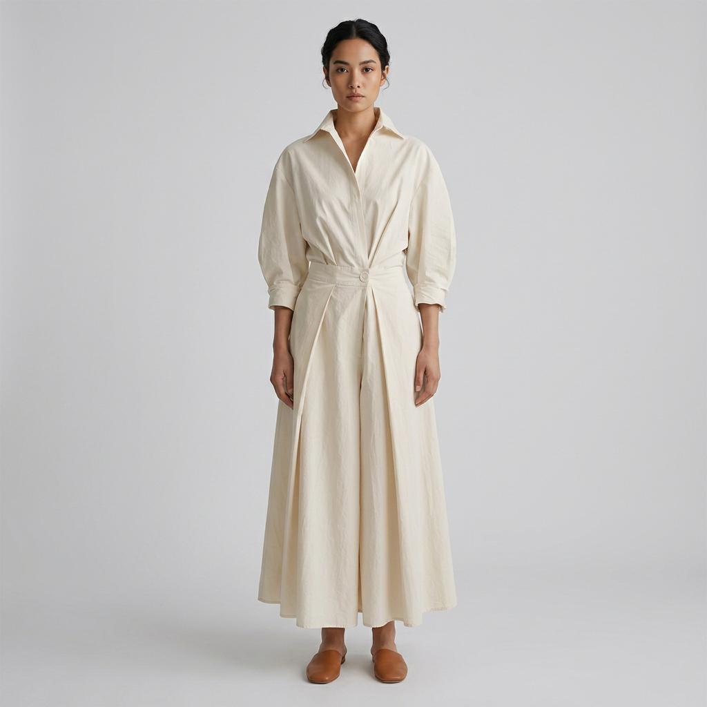 Elegant Long Sleeve Button-Front Maxi Dress