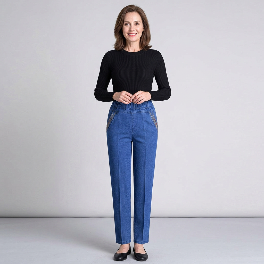 Marian Stretch Jeans with Side Pockets