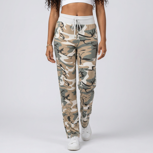 All-Over Print Wide-Leg Lounge Pants