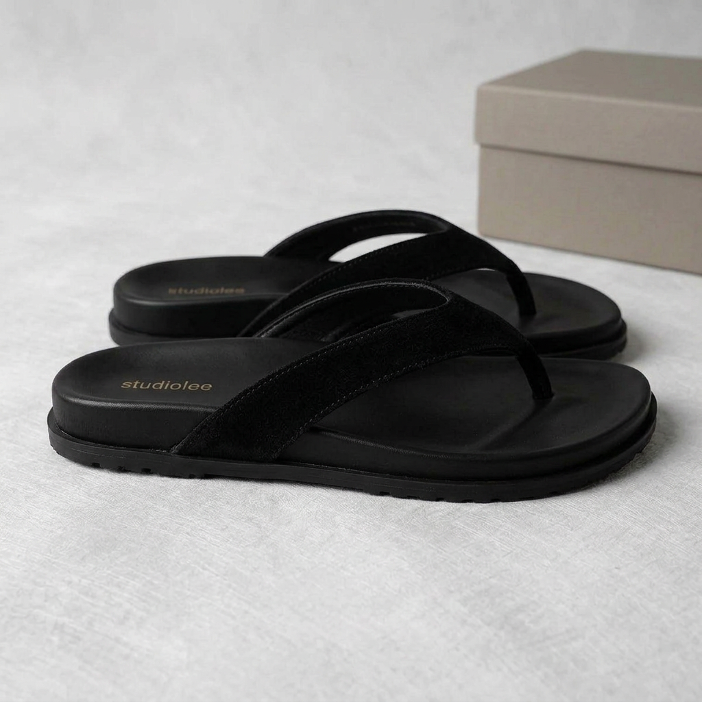 The Elena Sheepskin Comfort Thong Slide Sandals