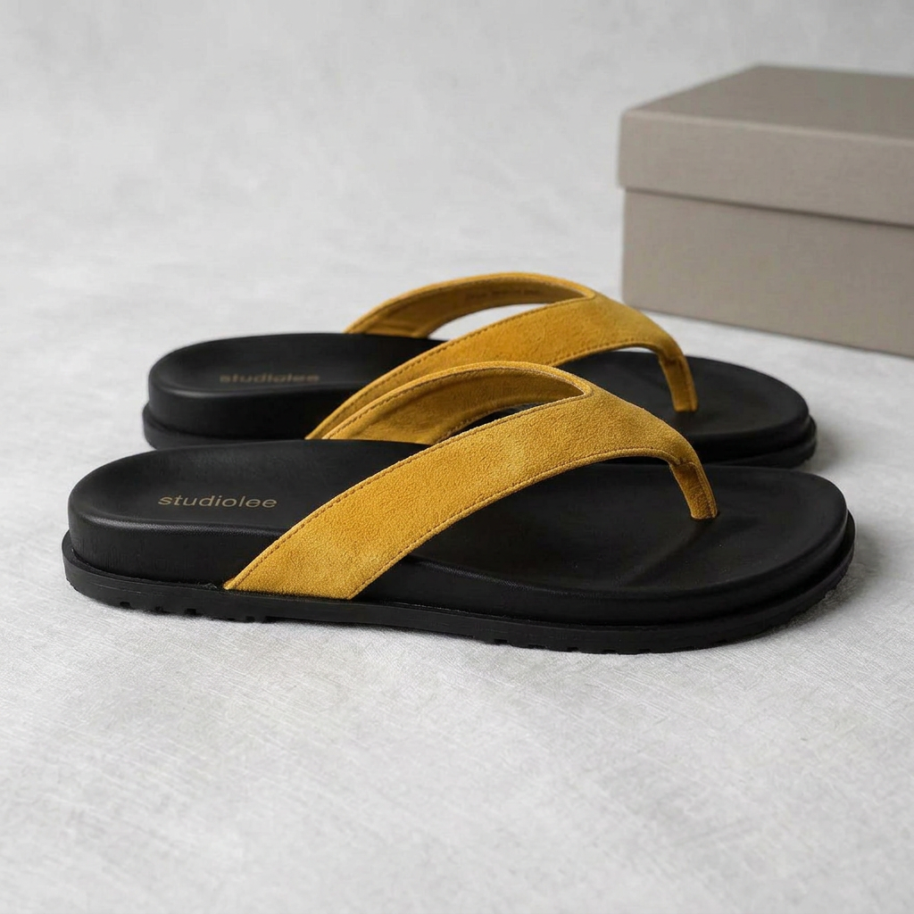 The Elena Sheepskin Comfort Thong Slide Sandals