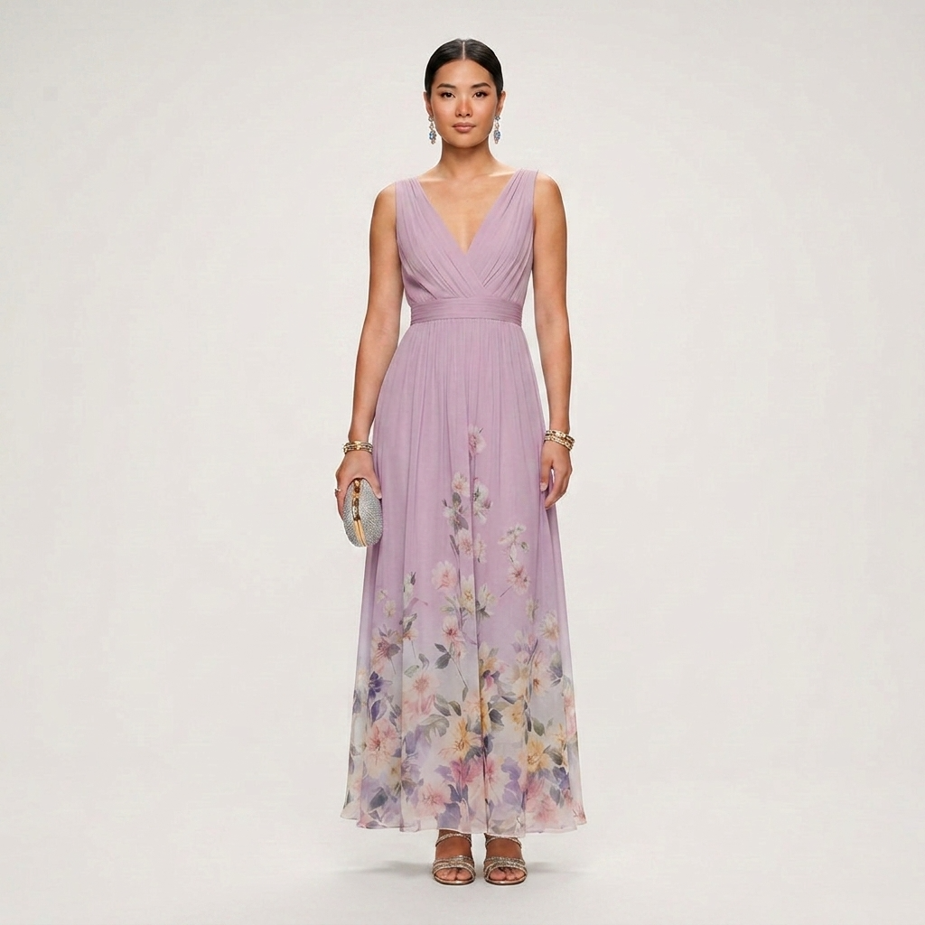 Madeline Elegant Textured Lace Midi Dress with Scalloped Hem