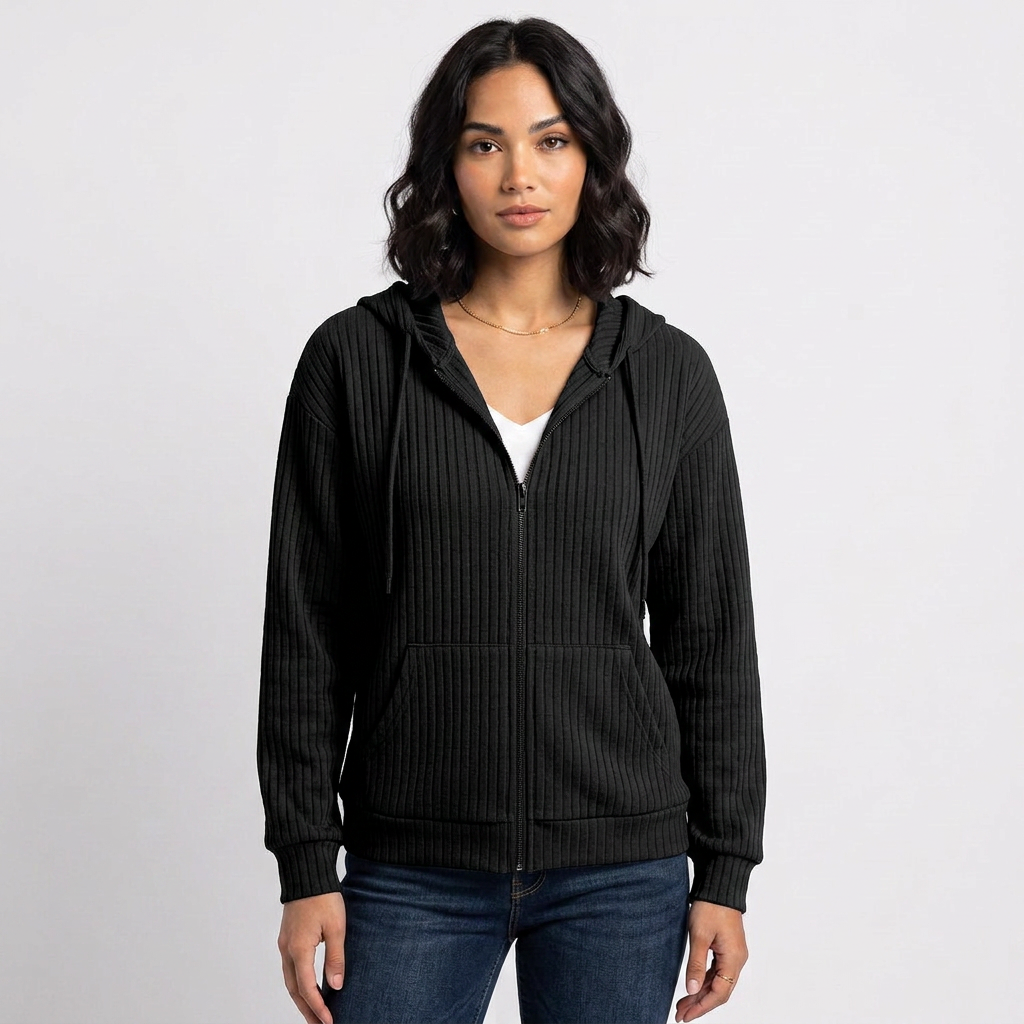 Open Front Long Sleeve Knitted Cardigan