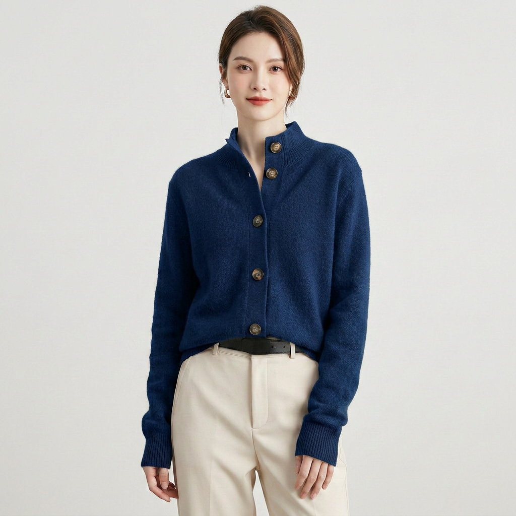 Colorblock Knit Crewneck Long Sleeve Sweater