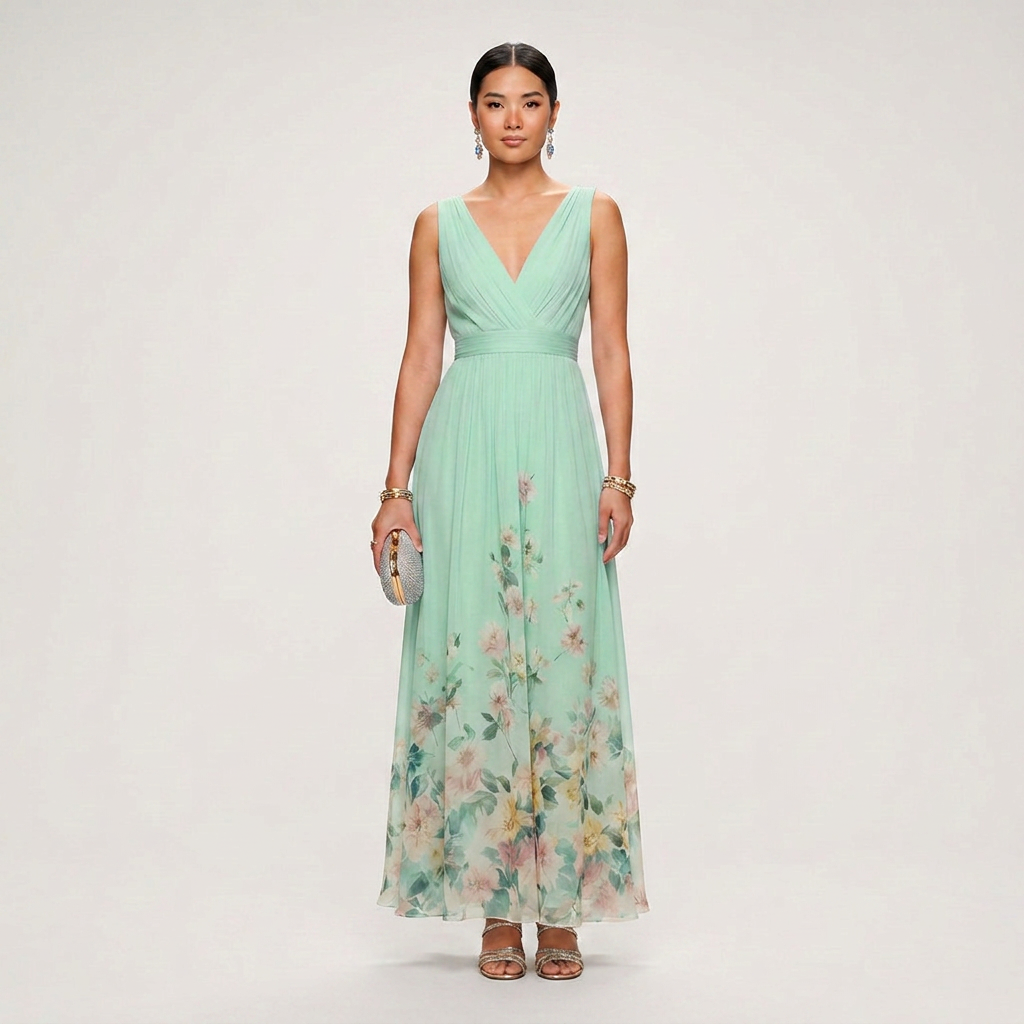 Madeline Elegant Textured Lace Midi Dress with Scalloped Hem