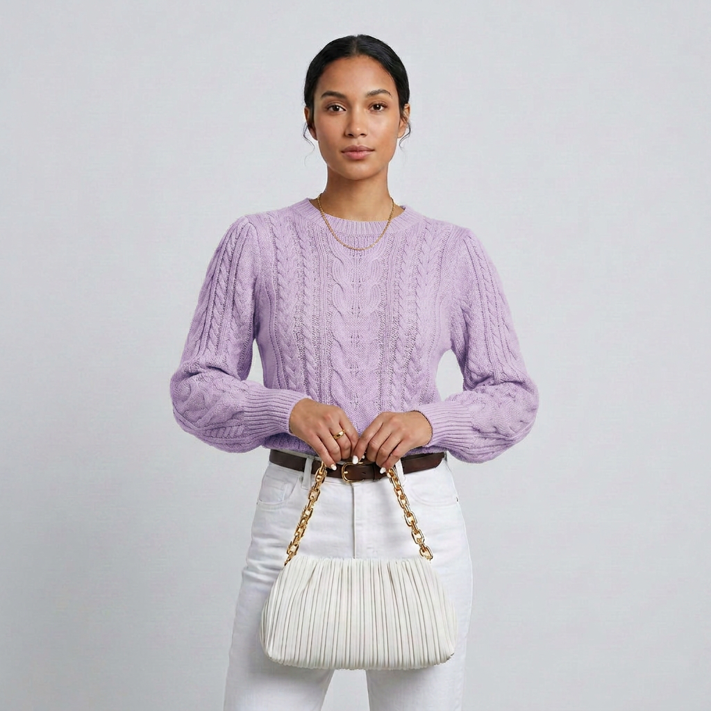 Classic Cable-Knit Crewneck Sweater