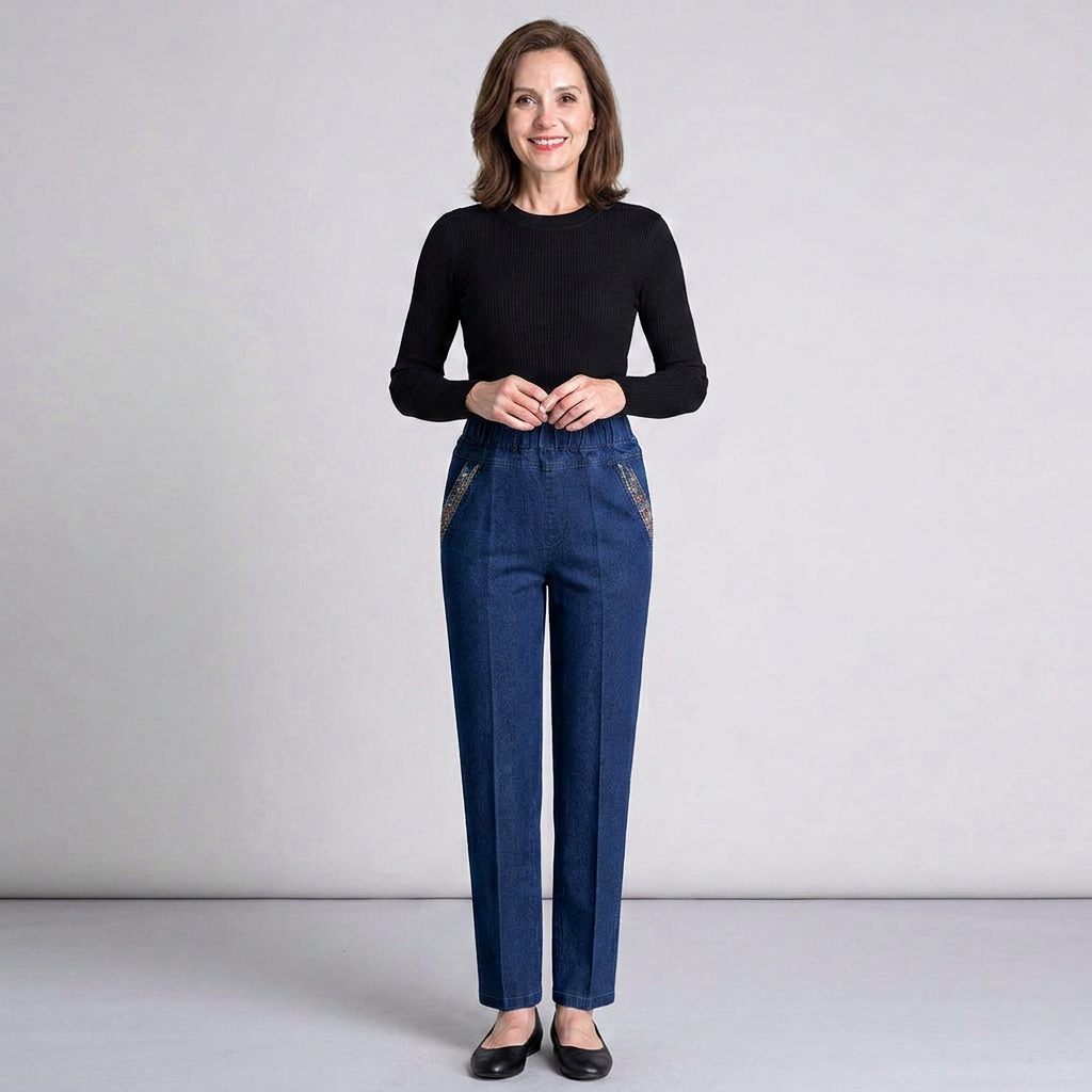 Marian Stretch Jeans with Side Pockets