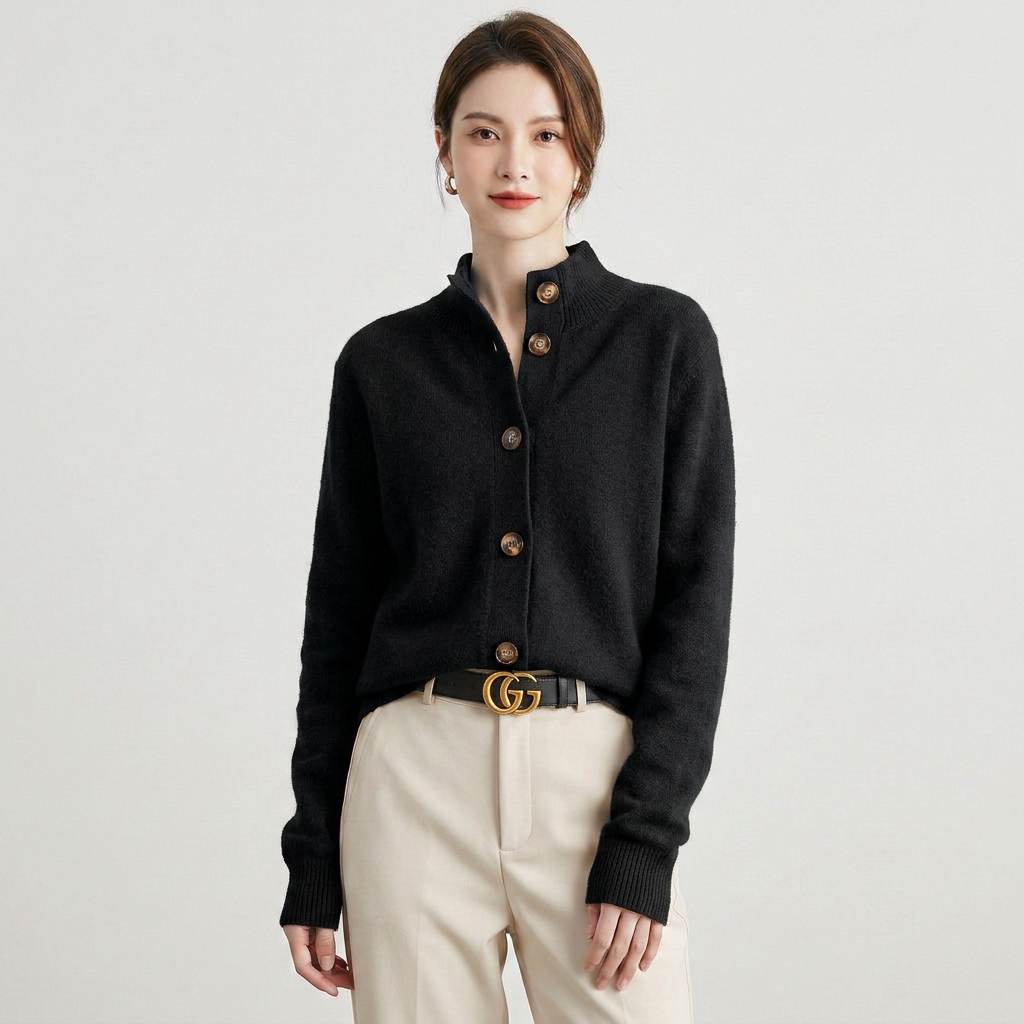 Colorblock Knit Crewneck Long Sleeve Sweater