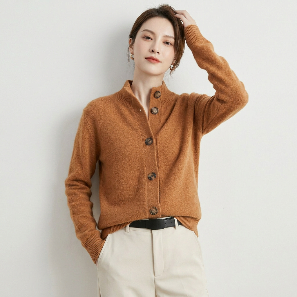 Colorblock Knit Crewneck Long Sleeve Sweater