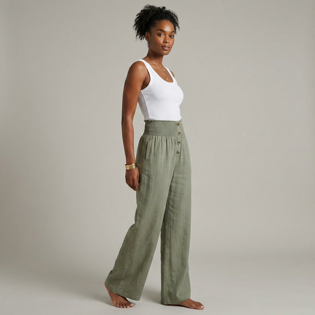 High-Waist Ripped Flare-Leg Denim Jeans