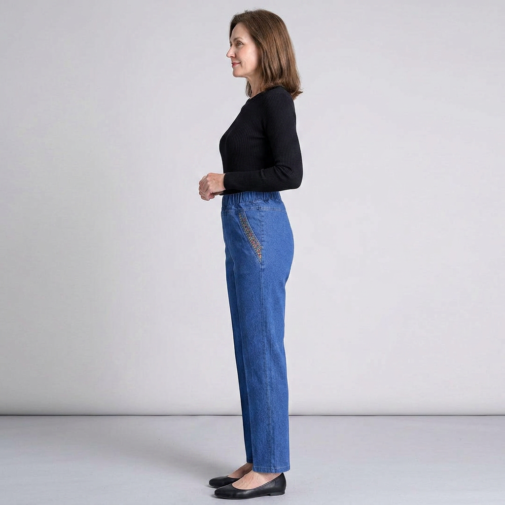 Marian Stretch Jeans with Side Pockets