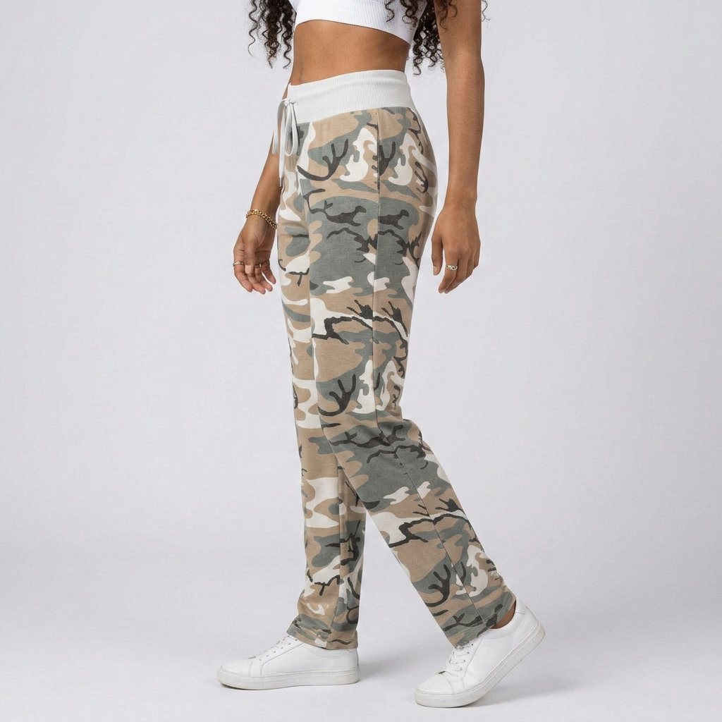 All-Over Print Wide-Leg Lounge Pants