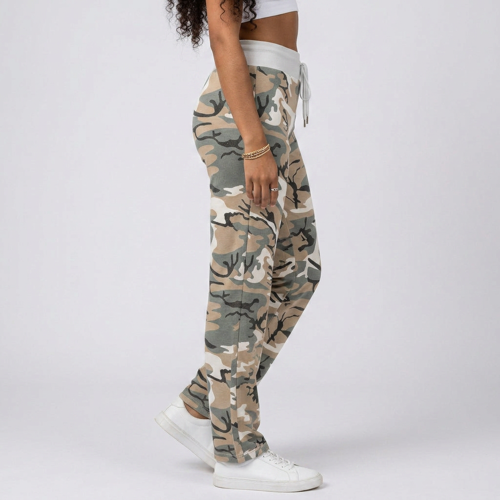 All-Over Print Wide-Leg Lounge Pants