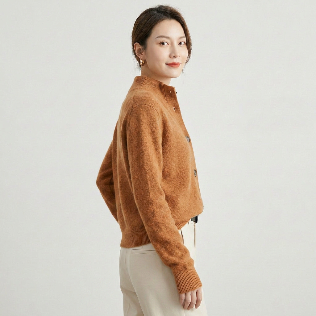 Colorblock Knit Crewneck Long Sleeve Sweater