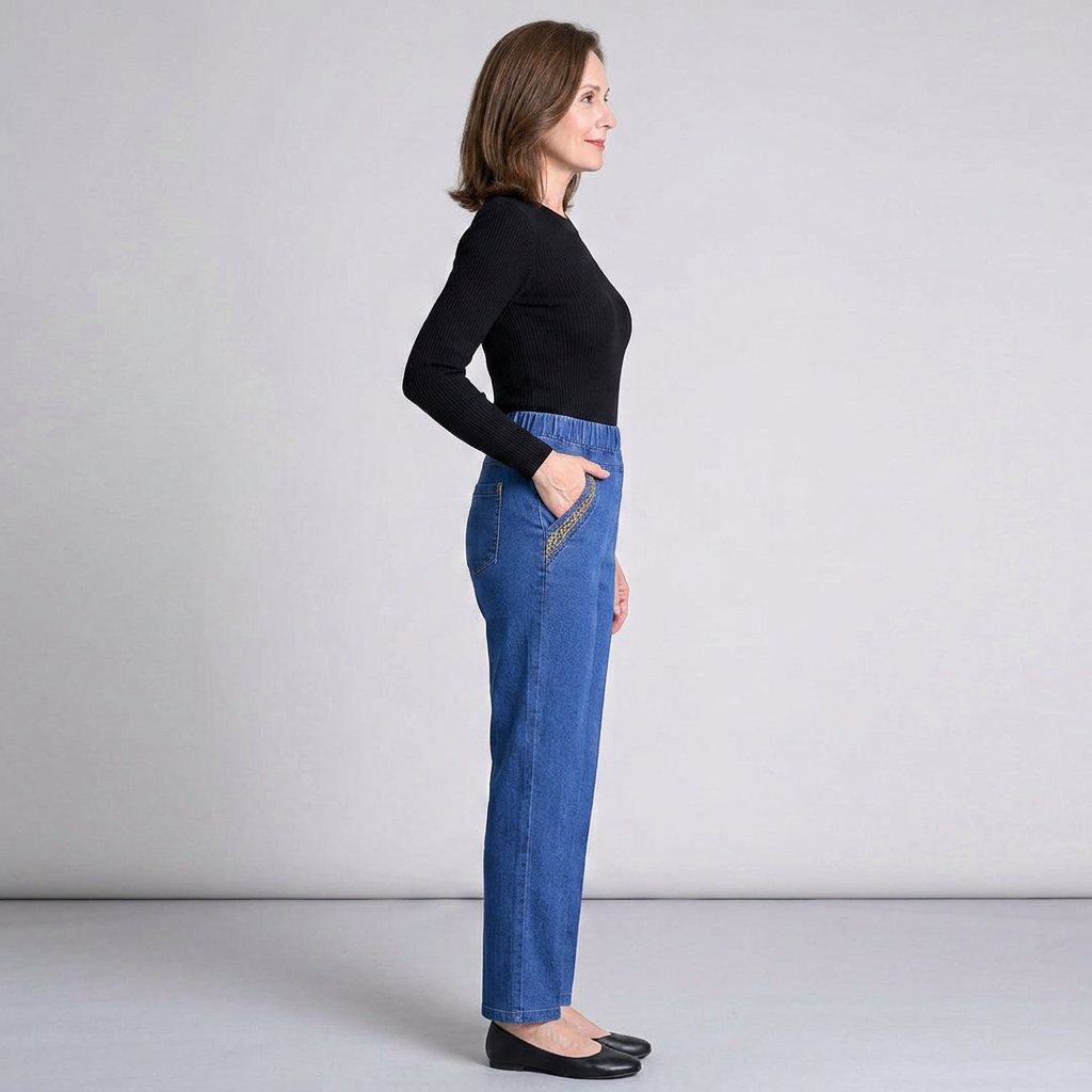 Marian Stretch Jeans with Side Pockets