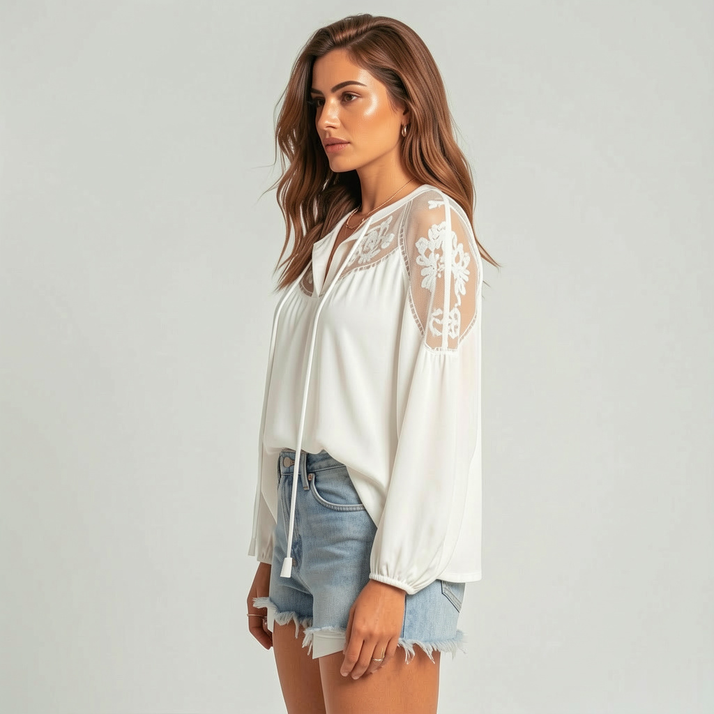 Bohemian Lace Long Sleeve Blouse