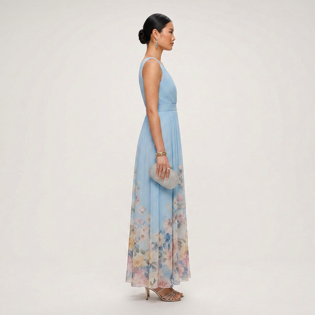 Madeline Elegant Textured Lace Midi Dress with Scalloped Hem
