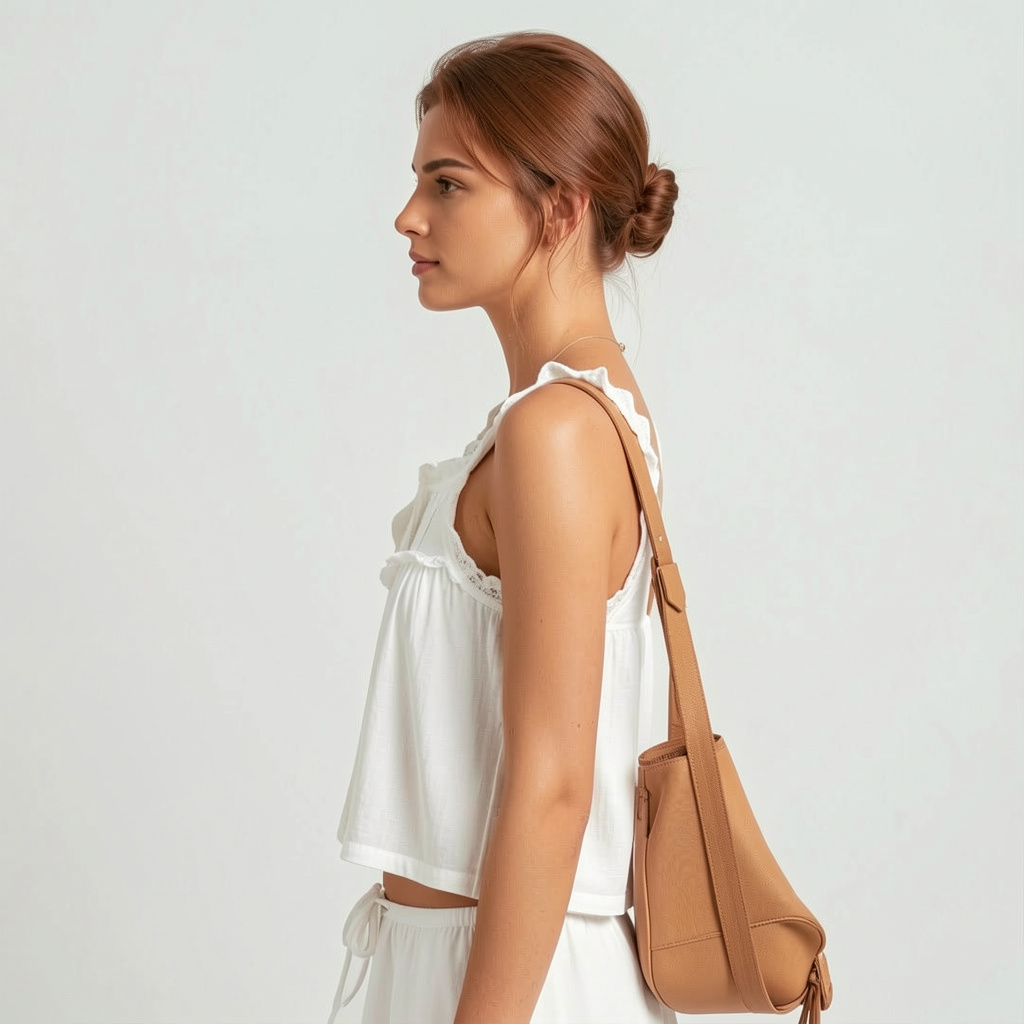 Boho Lace Ruffle Trim Crop Tank Top