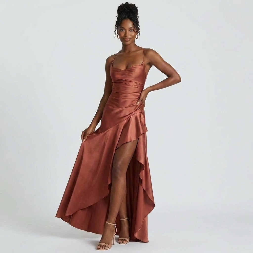 Sleeveless Square Neck Ribbed Knit Maxi Dress with Straight Silhouette