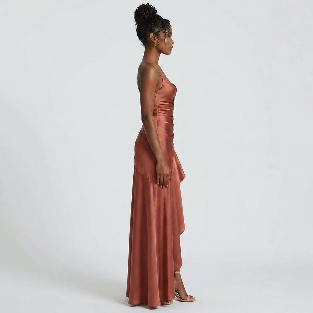 Sleeveless Square Neck Ribbed Knit Maxi Dress with Straight Silhouette