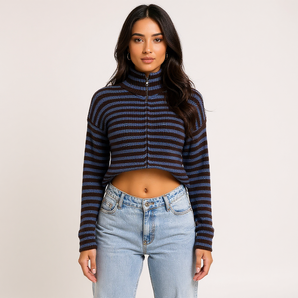 Paula Women Long Sleeve Button-Down Cable Knit Cardigan Top