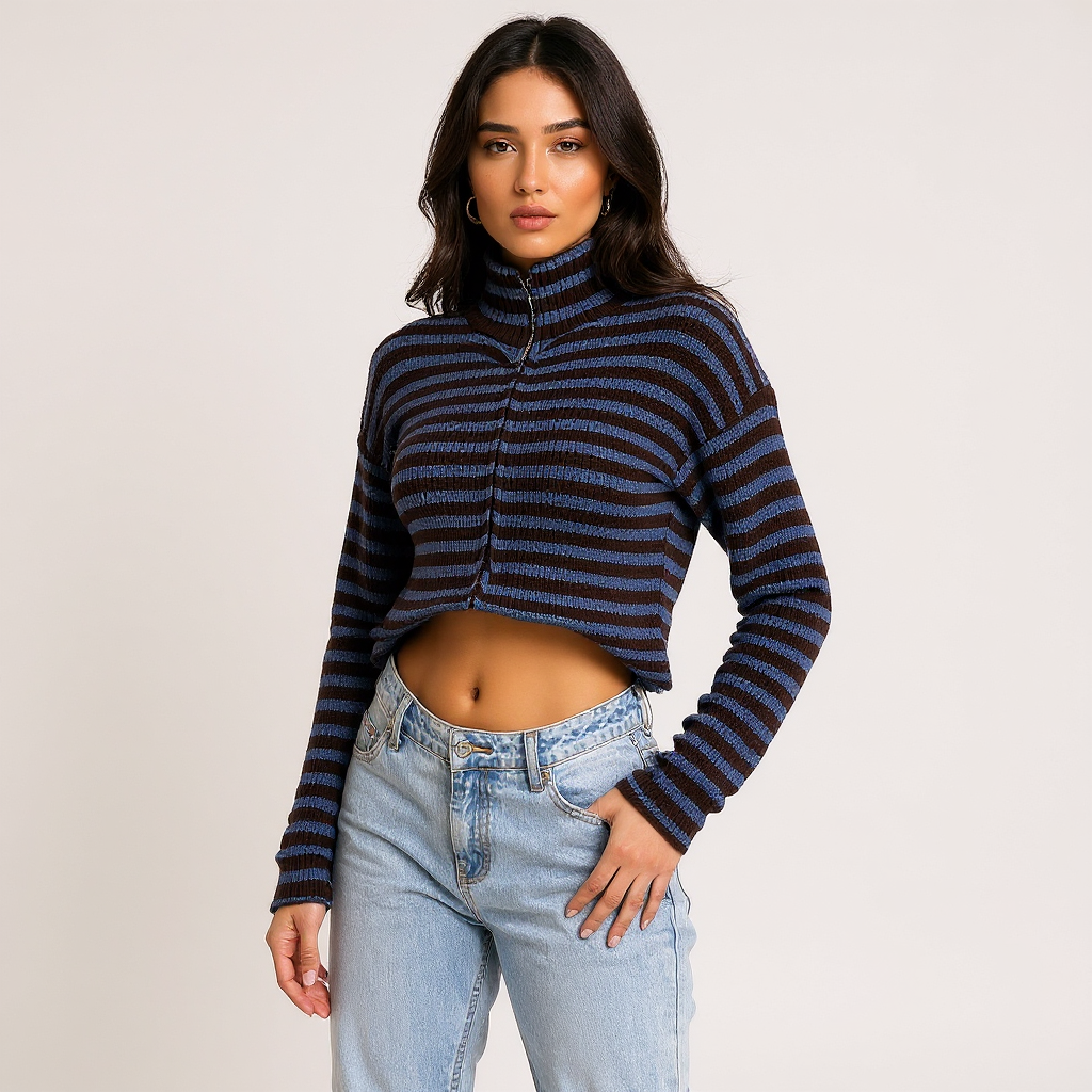 Paula Women Long Sleeve Button-Down Cable Knit Cardigan Top