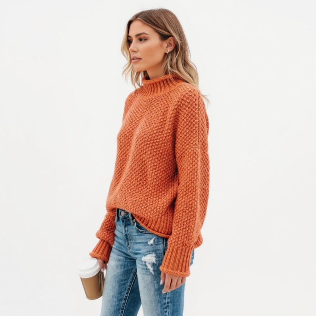 Teresa Women Off-Shoulder Chunky Knit Sweater