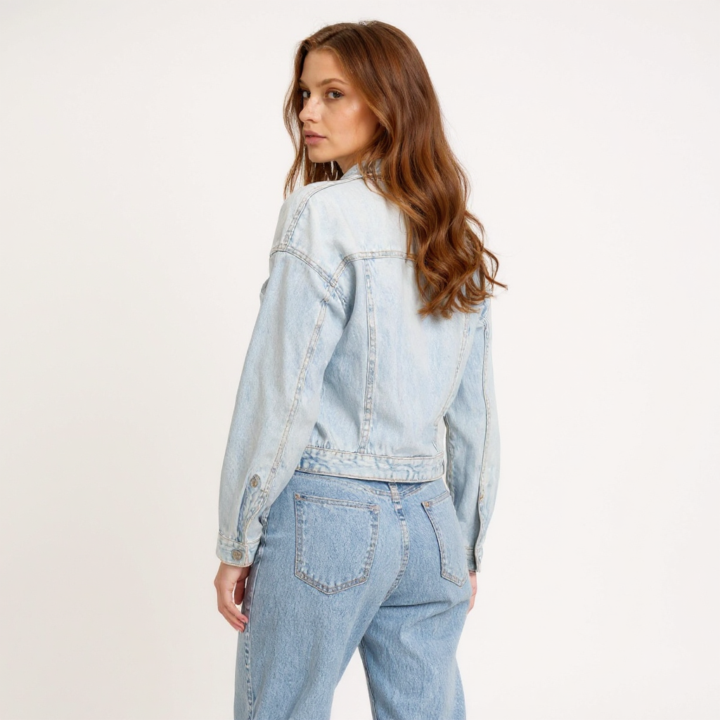 Kaia Women Casual 100% Cotton Denim Shirt Jacket