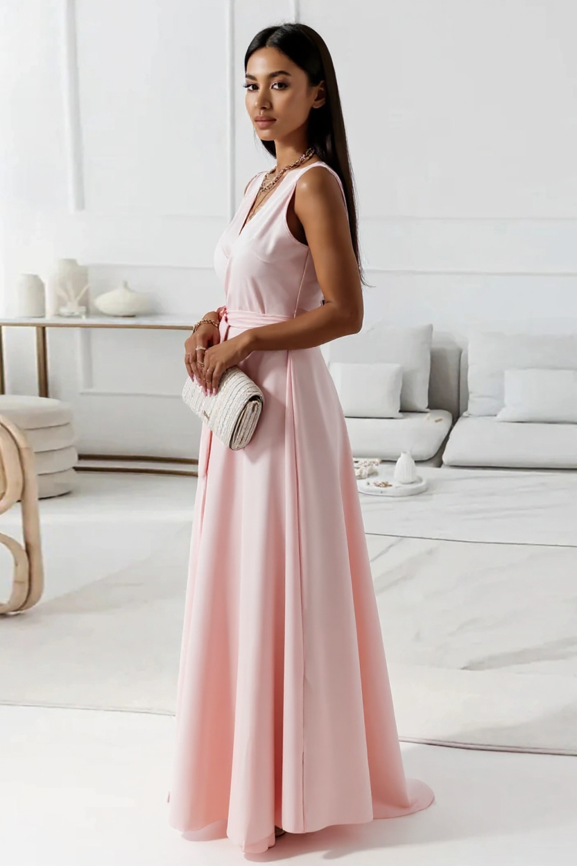 Serena Zebra Print Draped Cowl Neck Satin Maxi Dress