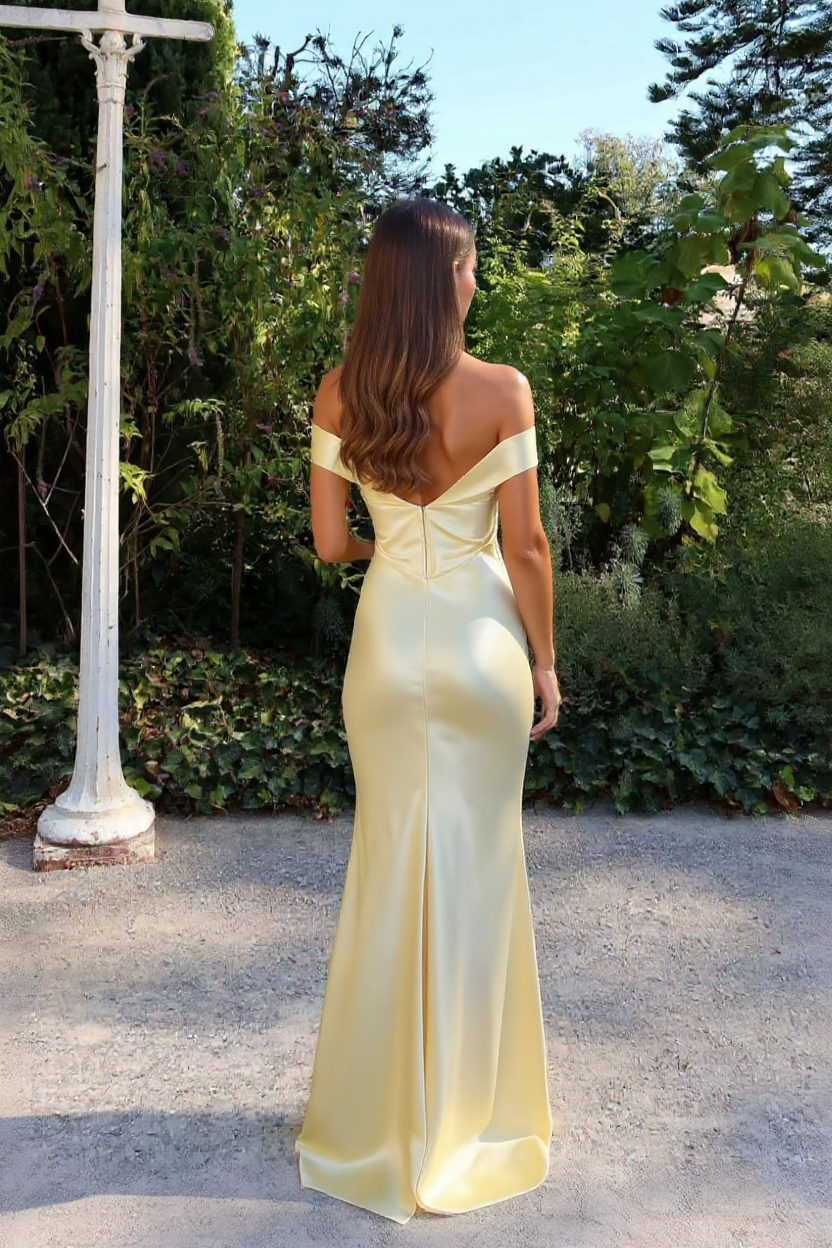 Aurora Ruched Back Halter Neckline Satin Maxi Evening Dress