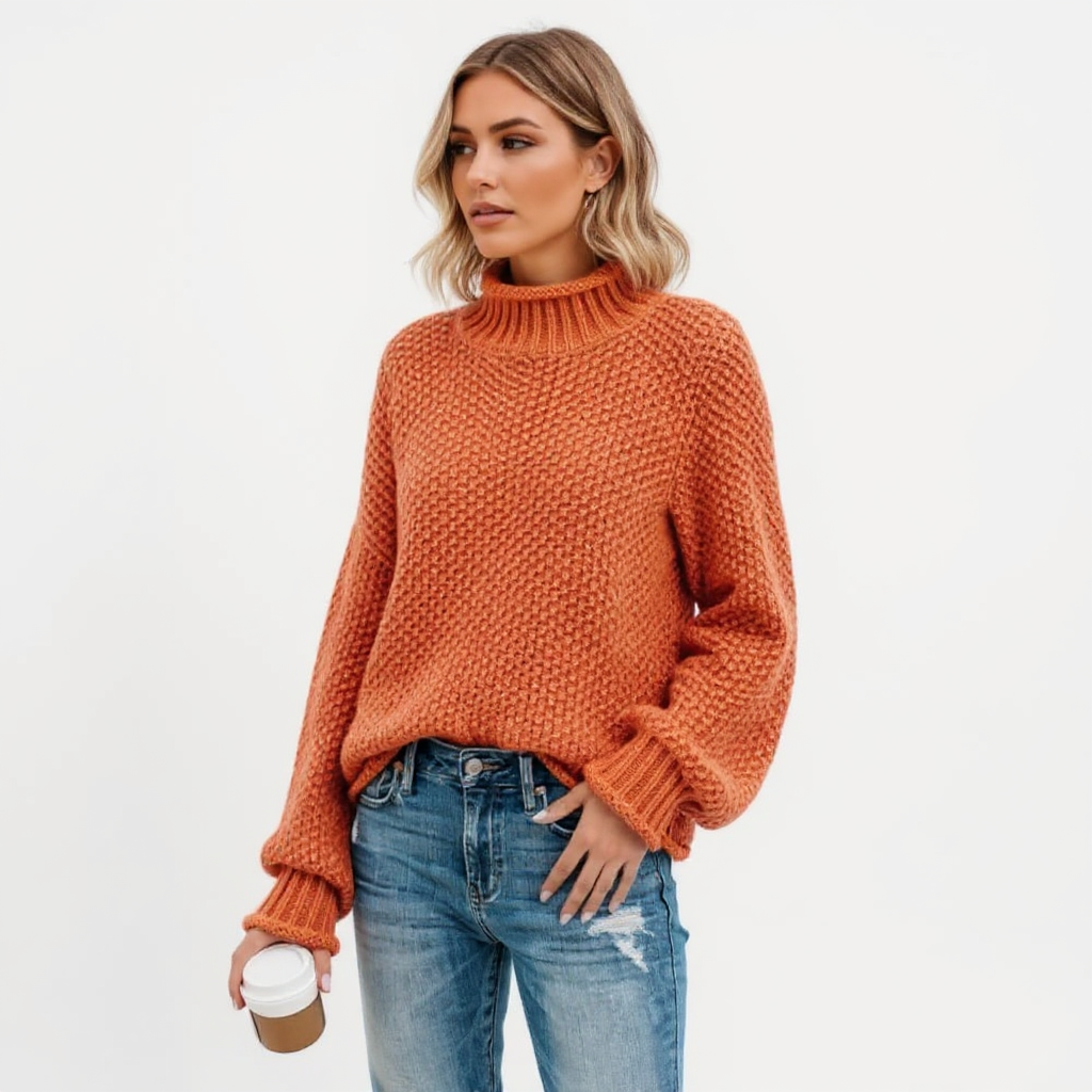 Teresa Women Off-Shoulder Chunky Knit Sweater
