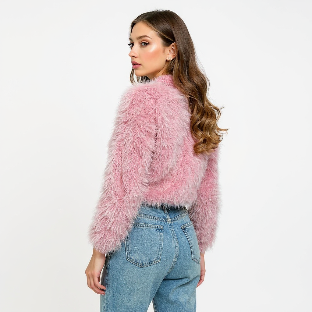 Maria Women Long Sleeve Button-Down Cable Knit Cardigan Top