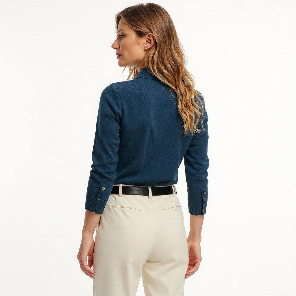 Diana Women Short Sleeve Button-Down Knit Cardigan Top