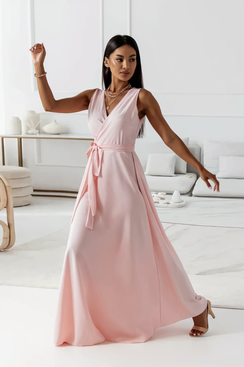 Serena Zebra Print Draped Cowl Neck Satin Maxi Dress