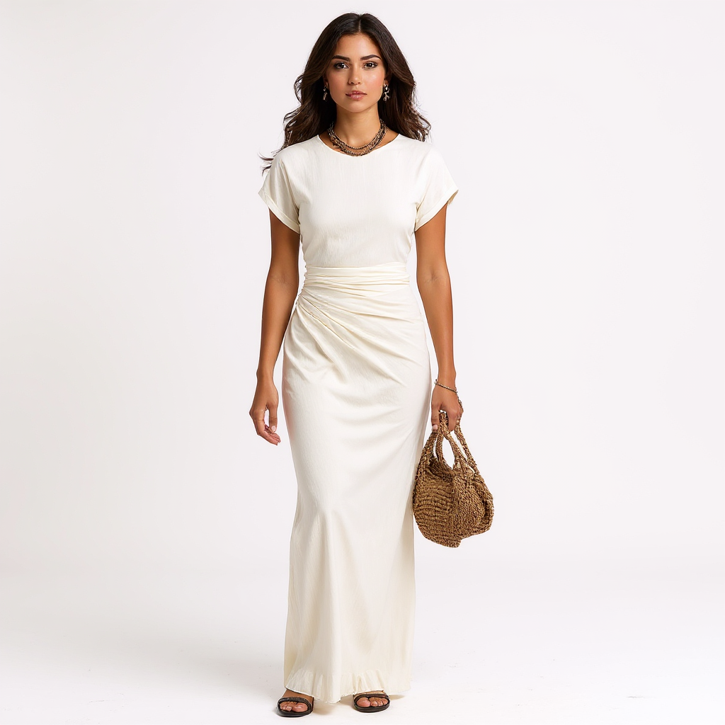 Daniela Women Sleeveless High Neck Sheer Mesh Bodycon Maxi Dress