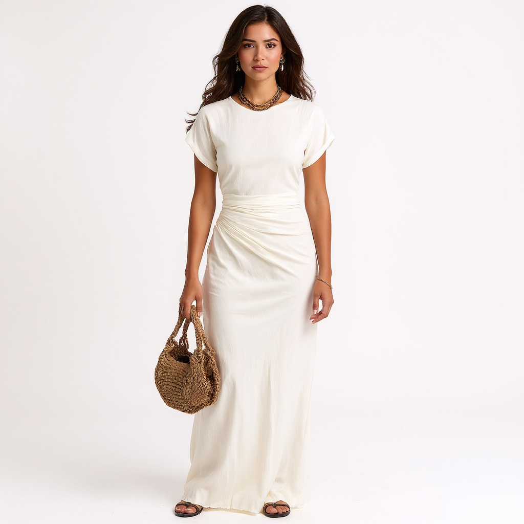 Daniela Women Sleeveless High Neck Sheer Mesh Bodycon Maxi Dress