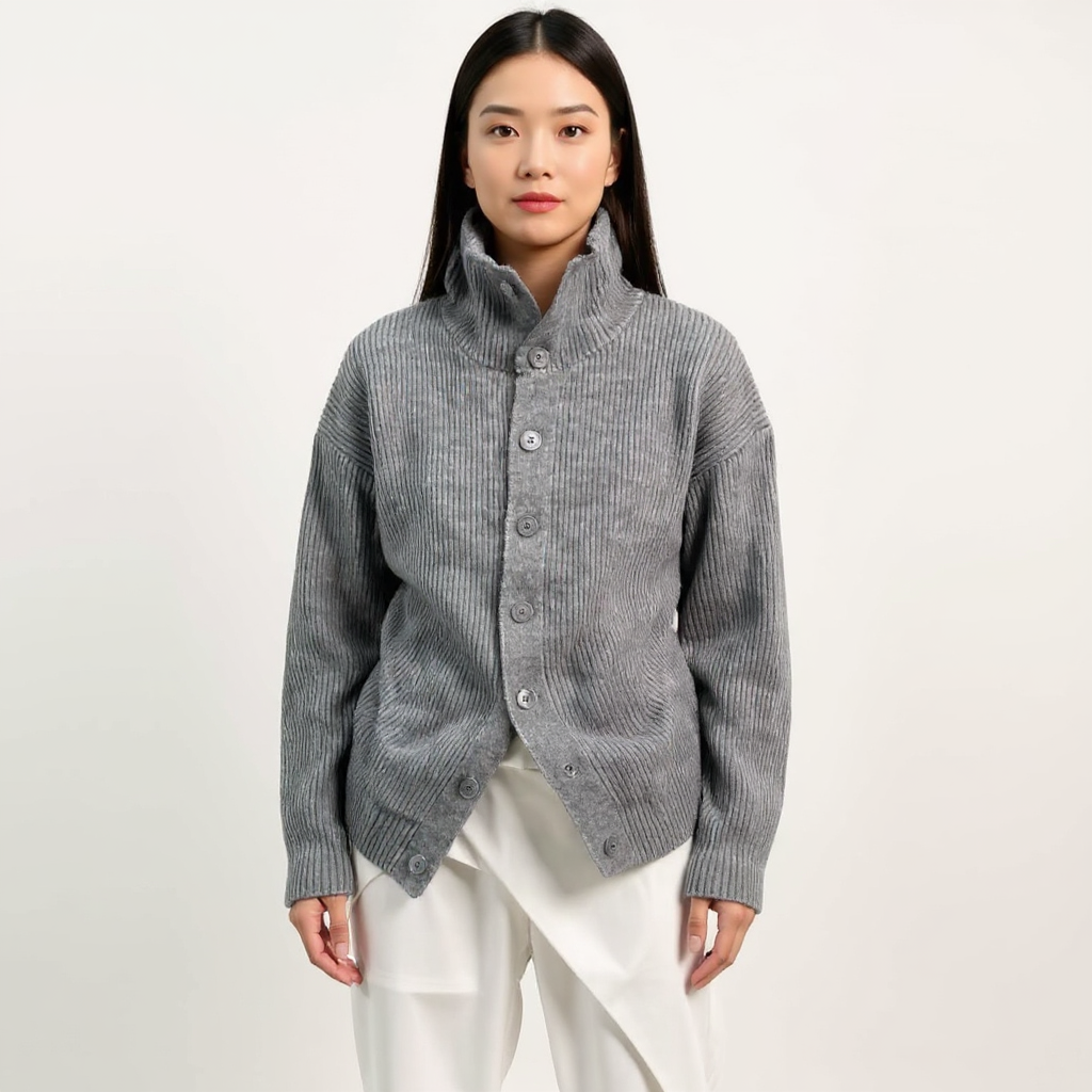 Quenia Women Short Sleeve Button-Down Knit Cardigan Top