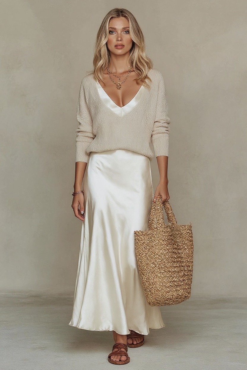 Elena Keyhole Tie-Front Crop Top and High-Waisted Wide-Leg Pants Set