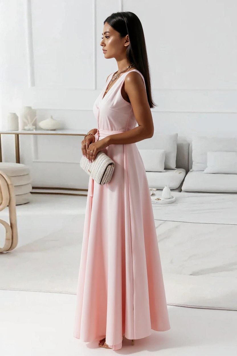 Serena Zebra Print Draped Cowl Neck Satin Maxi Dress