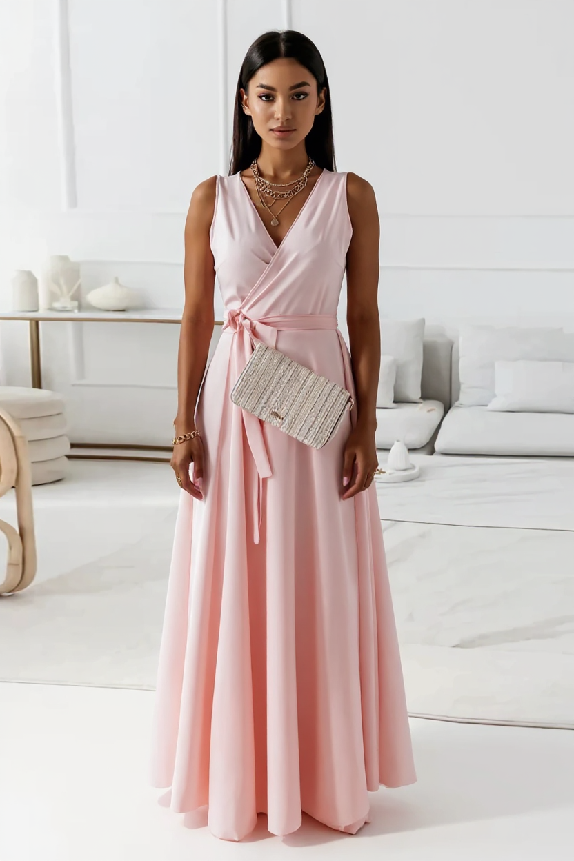 Serena Zebra Print Draped Cowl Neck Satin Maxi Dress