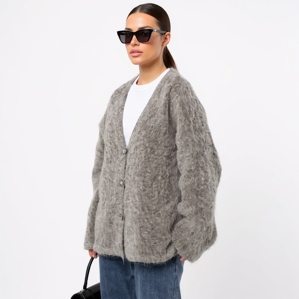 Natalia Women Long Sleeve Front Tie Knit Bolero Cardigan Top