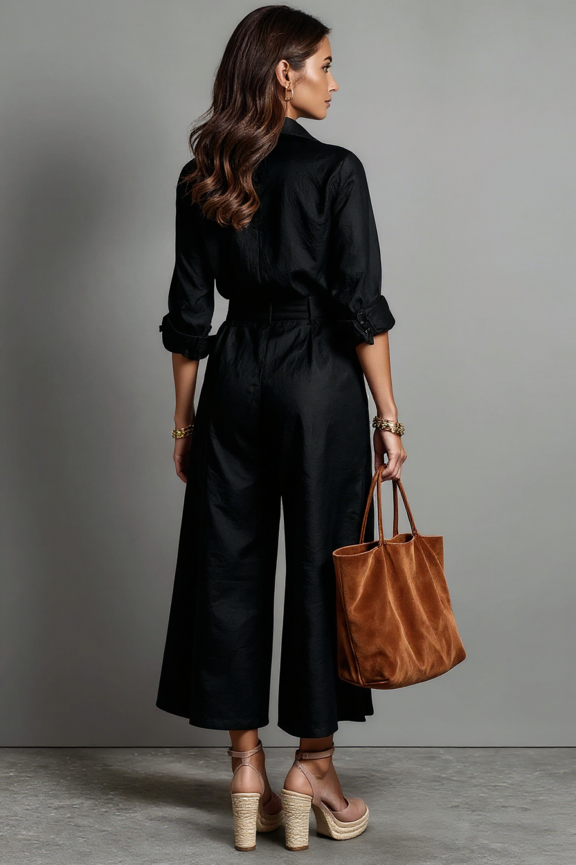 Camille Tie-Front Crop Top and High-Waisted Skort Set