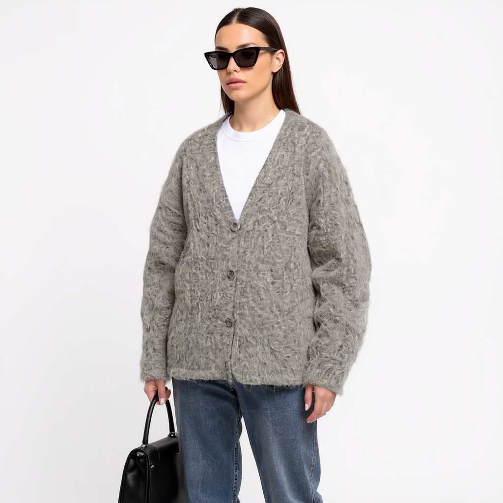 Natalia Women Long Sleeve Front Tie Knit Bolero Cardigan Top
